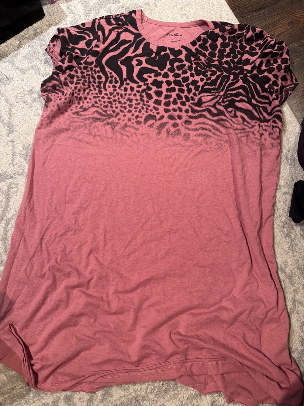 Torrid Love Sick Women's Pink Animal-Print Short Sleeve t shirt Dress size 3